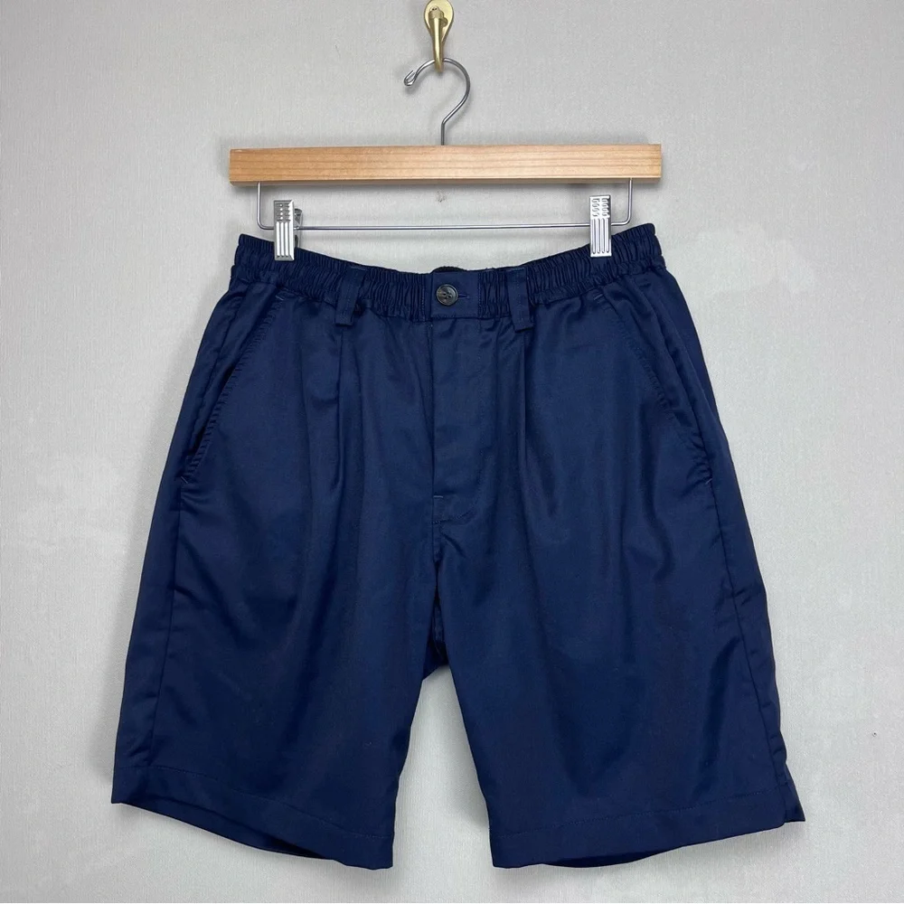 Saturdays NYC Blue Drawstring Shorts Wool Blend‎ Size XS 8”